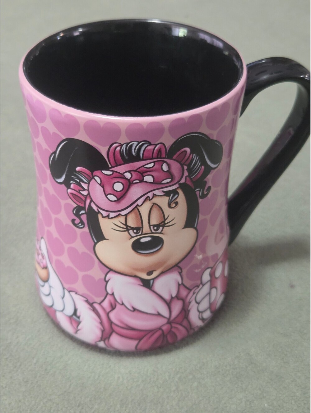 Disney Parks Minnie Mouse Mug Mornings Aren’t Pretty Pink Hearts Coffee Cup